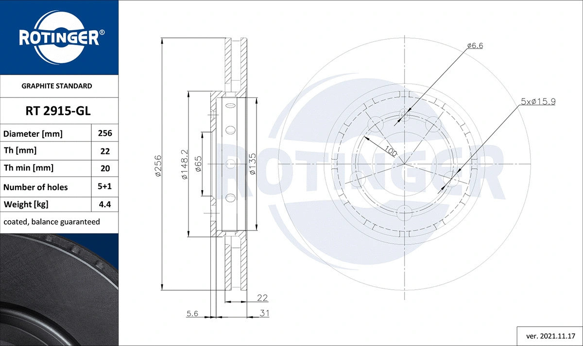 Brake Disc (RT 2915-GL)