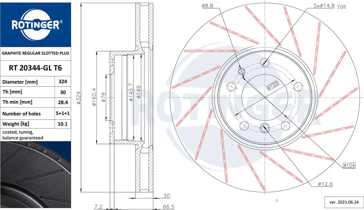 Brake Disc (RT 20050-GL T6)