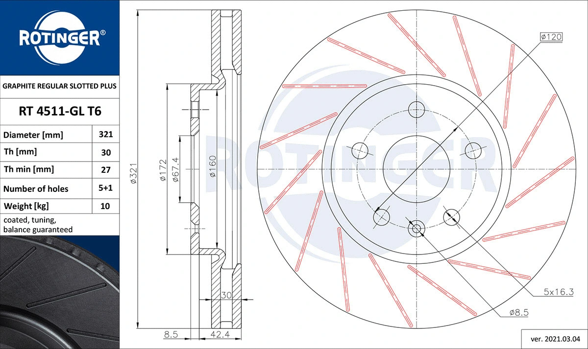 Brake Disc (RT 4511-GL T6)
