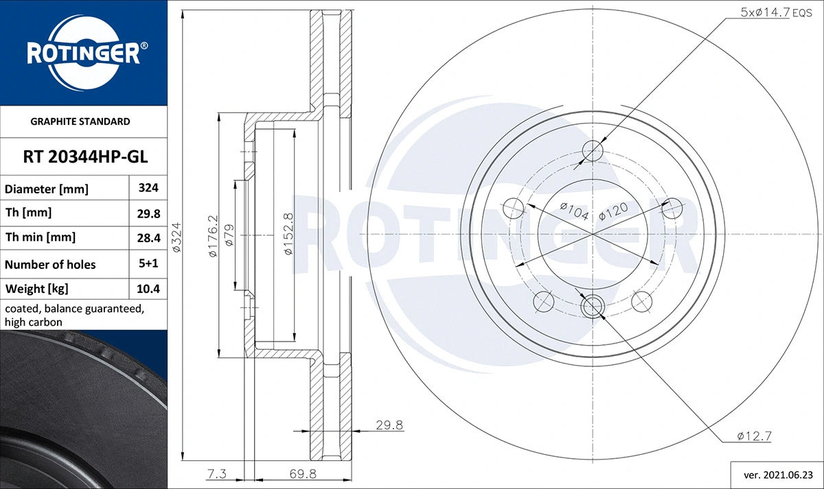 Brake Disc (RT 20344HP-GL)