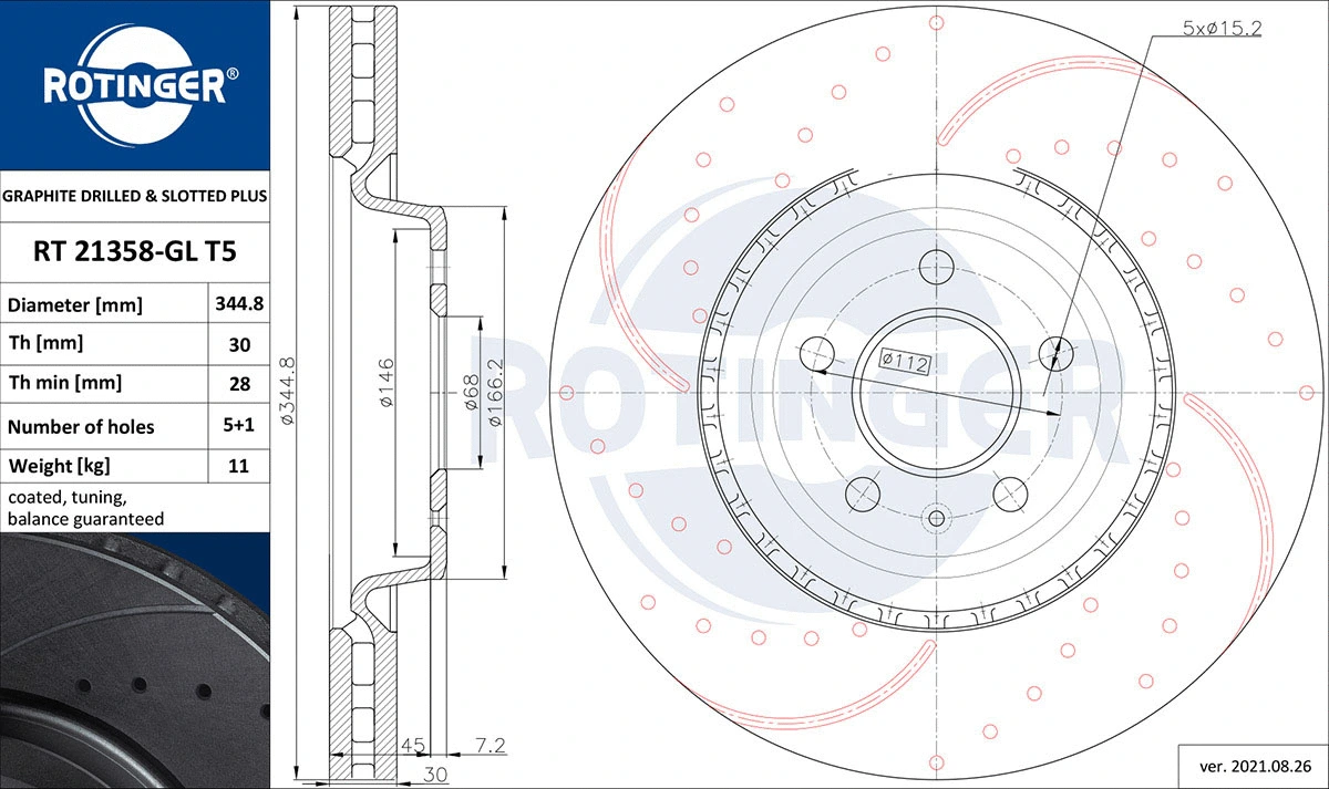 Brake Disc (RT 21358-GL T5)
