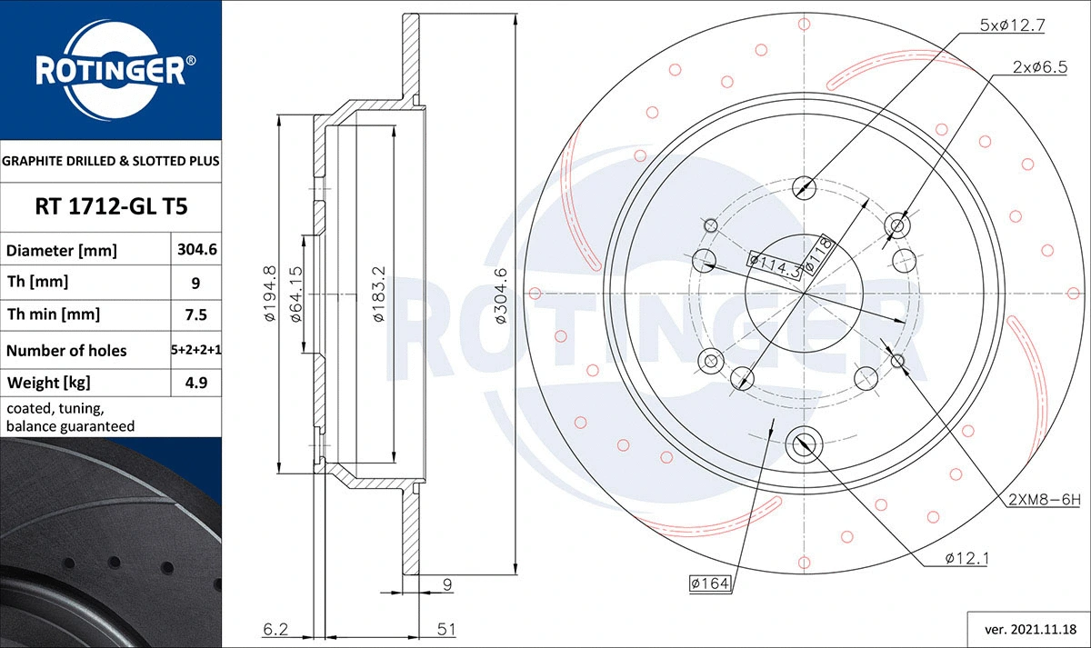 Brake Disc (RT 1712-GL T5)