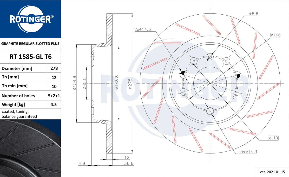 Brake Disc (RT 1585-GL T6)