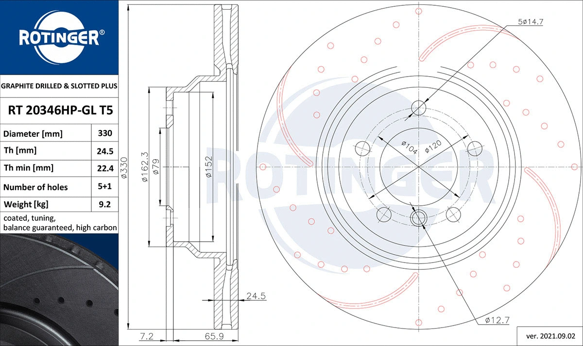 Brake Disc (RT 20346HP-GL T5)