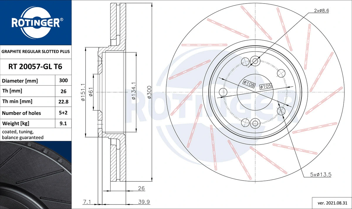 Brake Disc (RT 20057-GL T6)