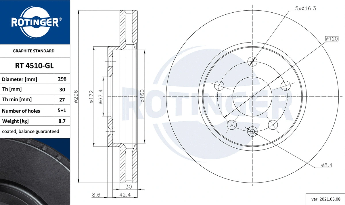 Brake Disc (RT 4510-GL)