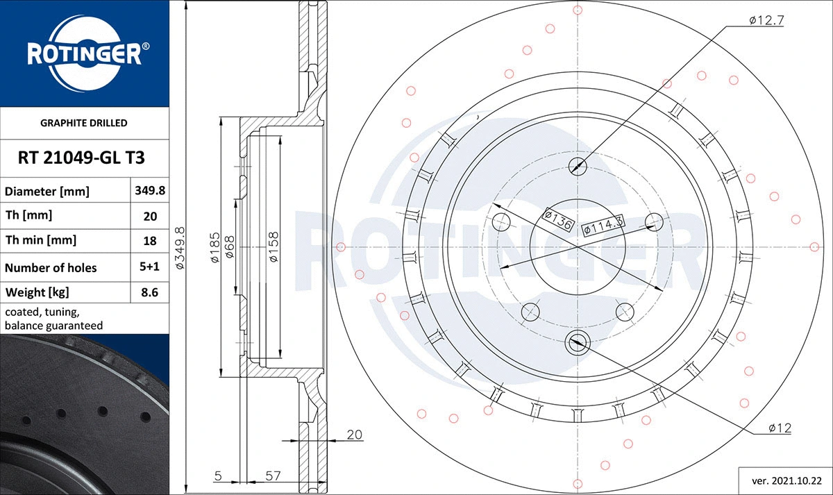 Brake Disc (RT 21049-GL T3)