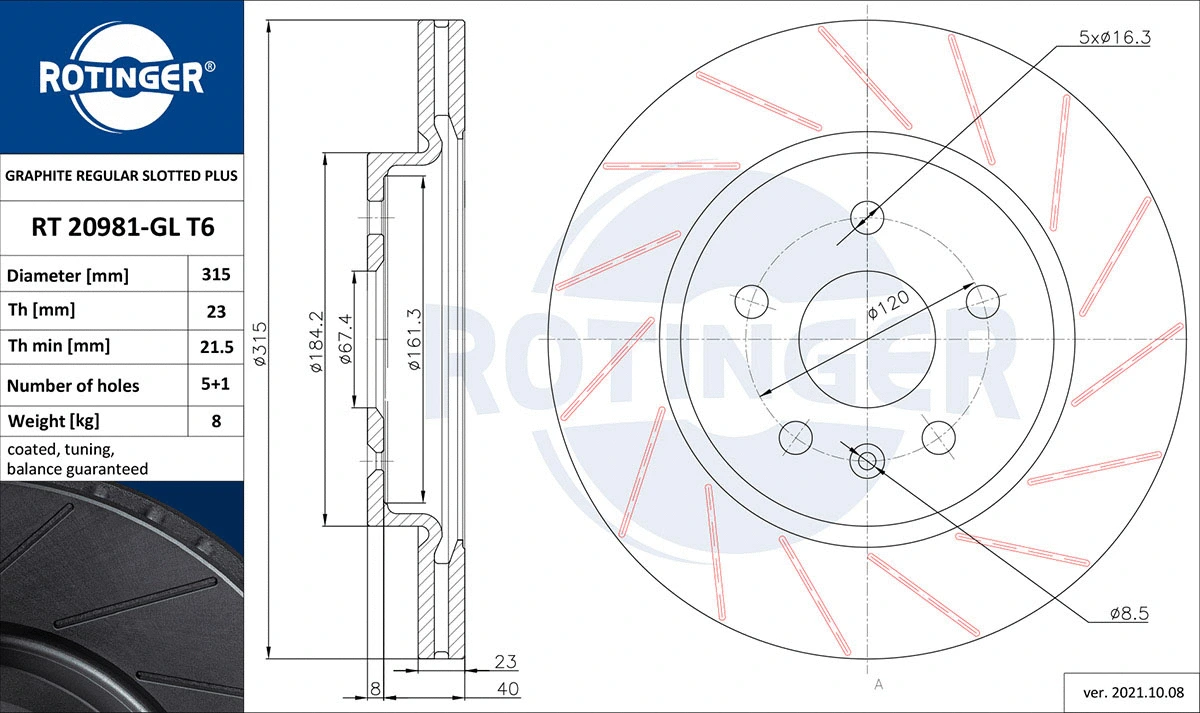 Brake Disc (RT 20981-GL T6)