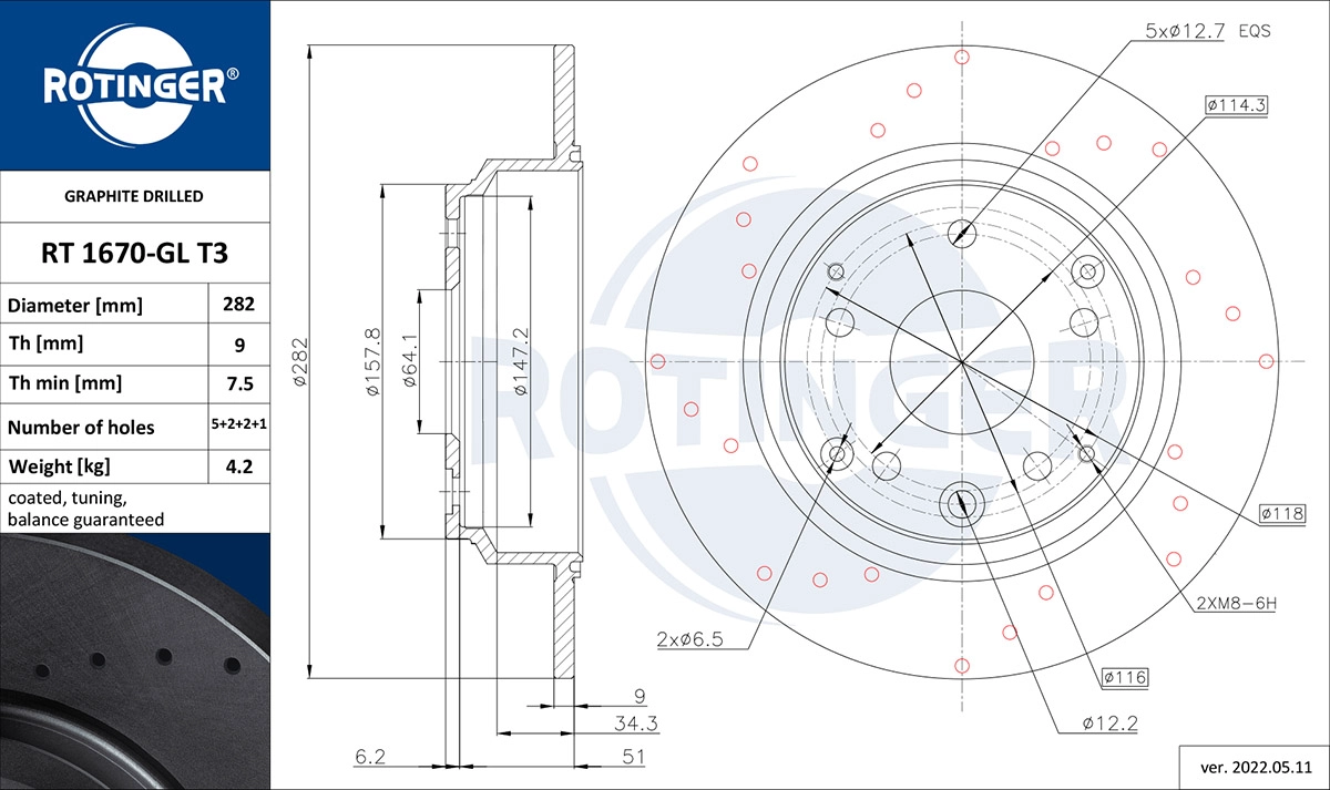 Brake Disc (RT 1670-GL T3)