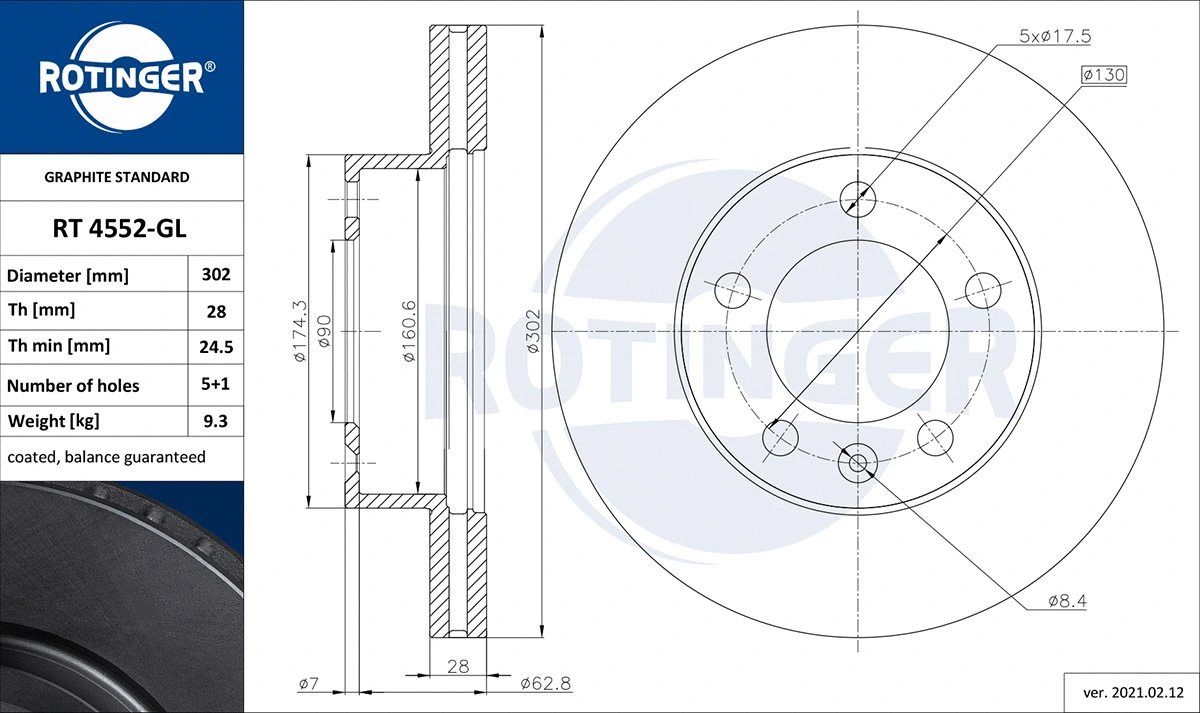 Brake Disc (RT 4552-GL)