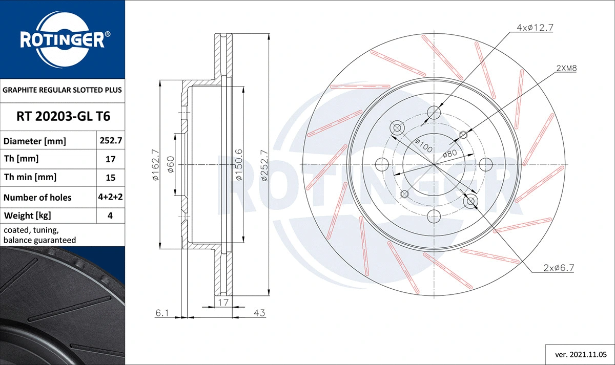 Brake Disc (RT 20203-GL T6)
