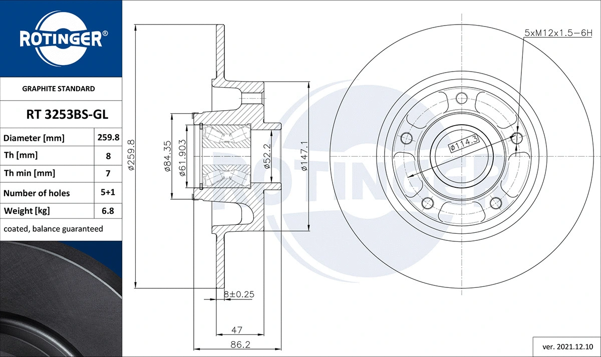 Brake Disc (RT 3253BS-GL)