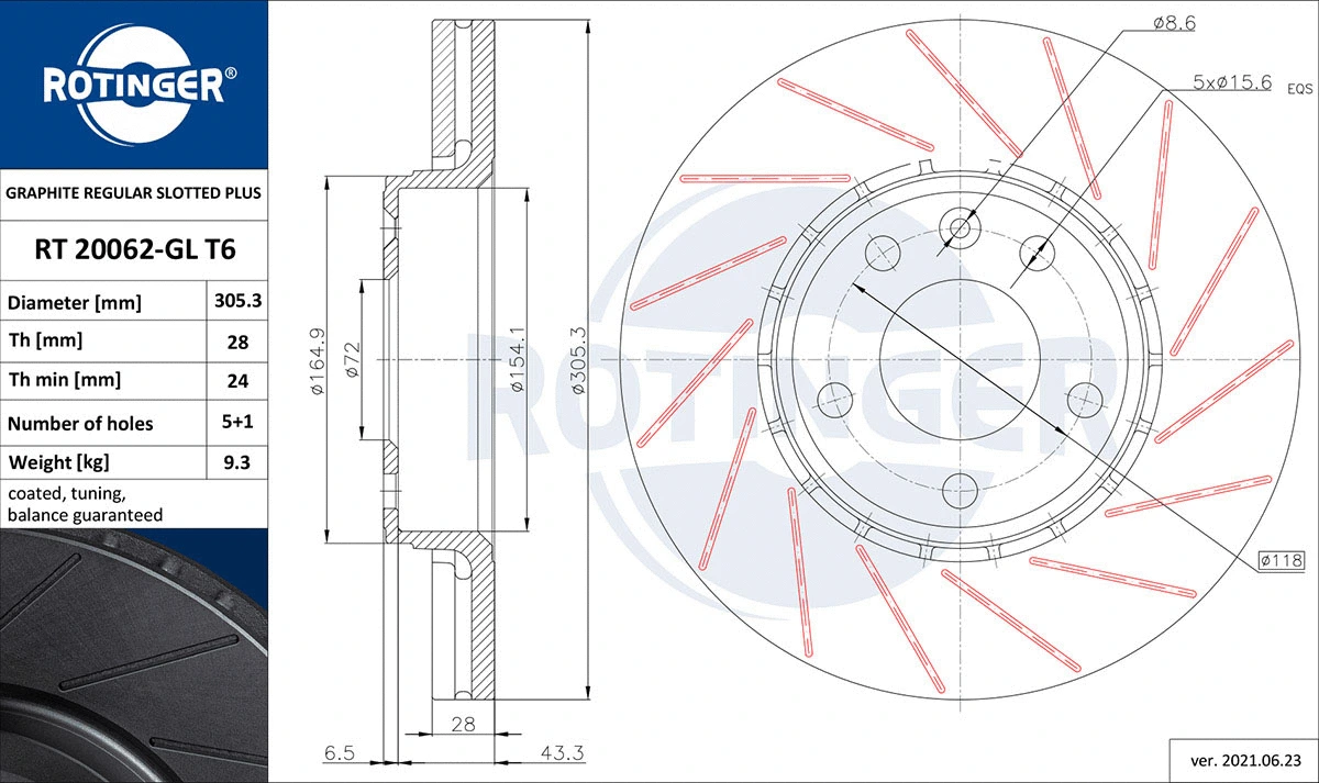 Brake Disc (RT 20062-GL T6)