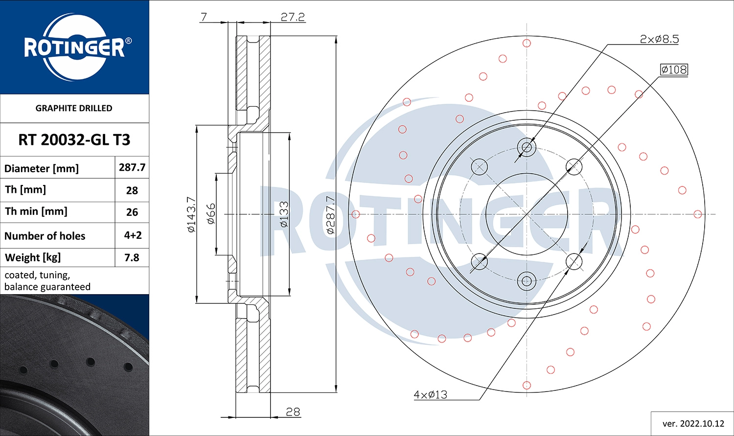 Brake Disc (RT 20032-GL T3)