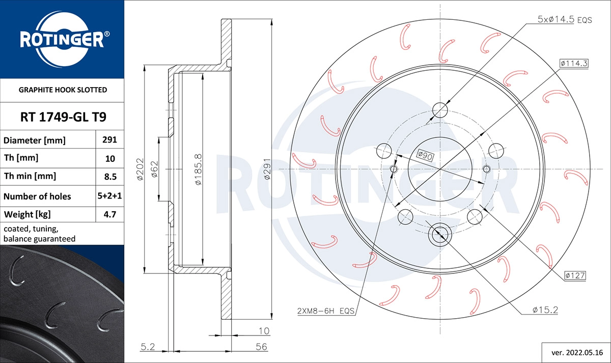 Brake Disc (RT 1749-GL T9)
