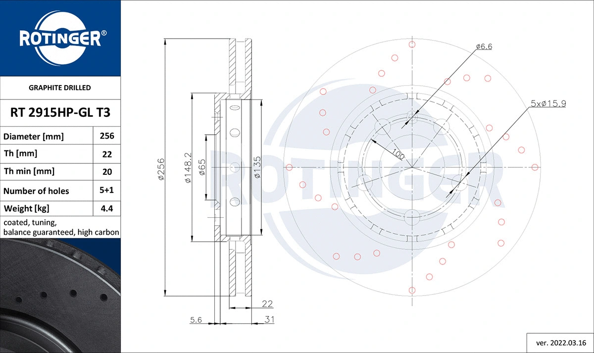 Brake Disc (RT 2915HP-GL T3)