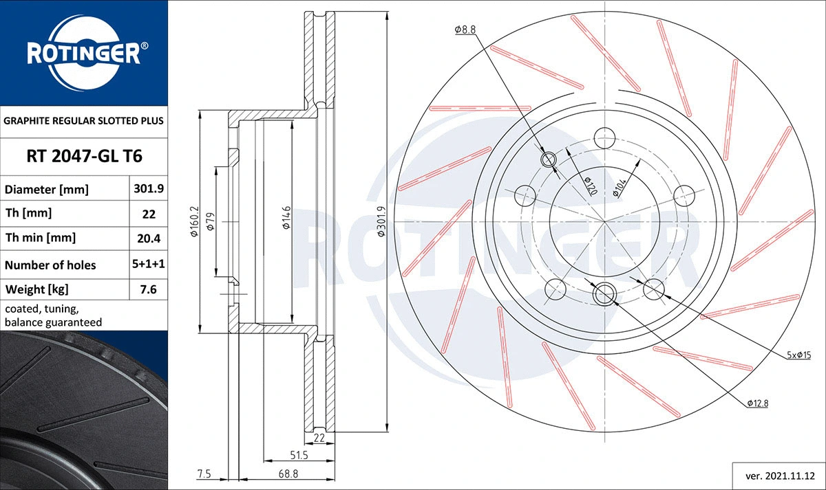 Brake Disc (RT 2047-GL T6)