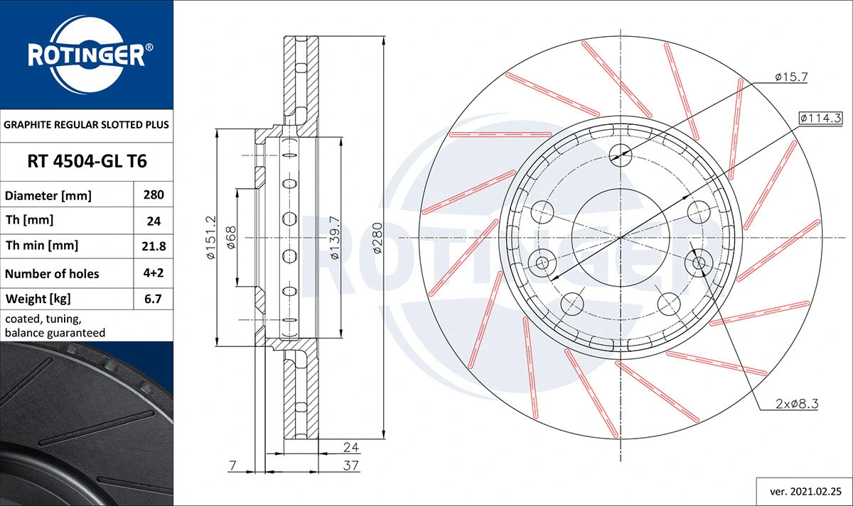Brake Disc (RT 4504-GL T6)