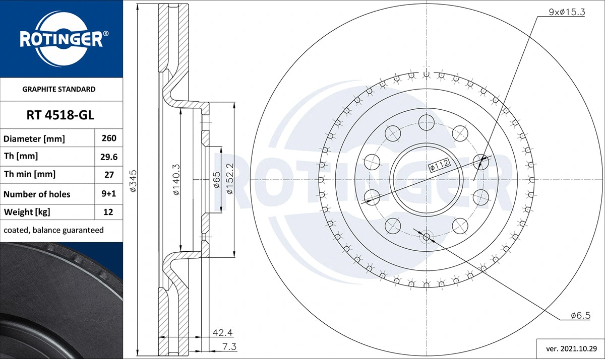 Brake Disc (RT 4518-GL)
