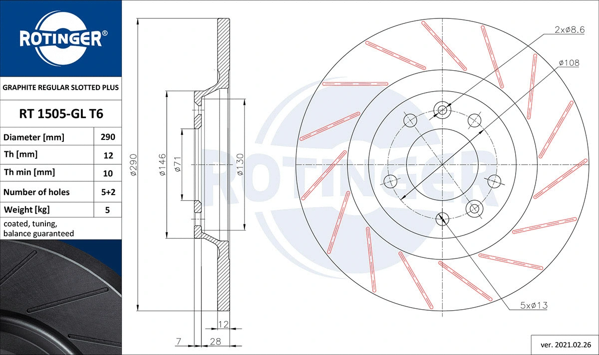 Brake Disc (RT 1505-GL T6)