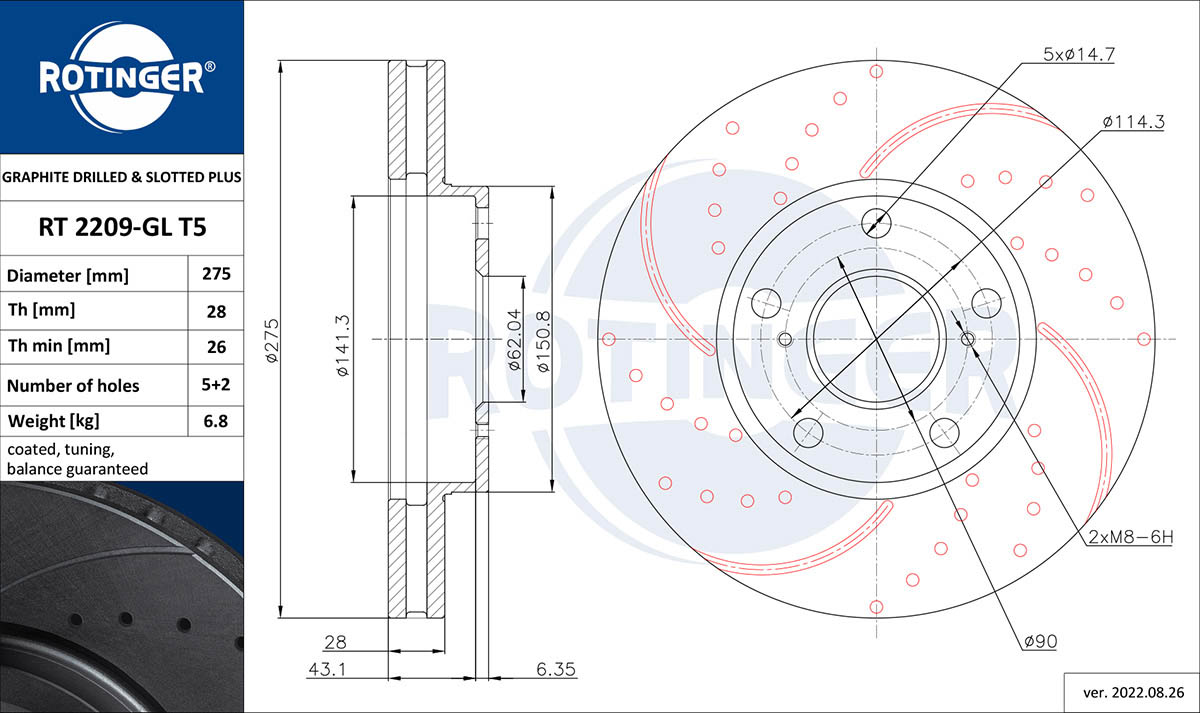Brake Disc (RT 2209-GL T5)