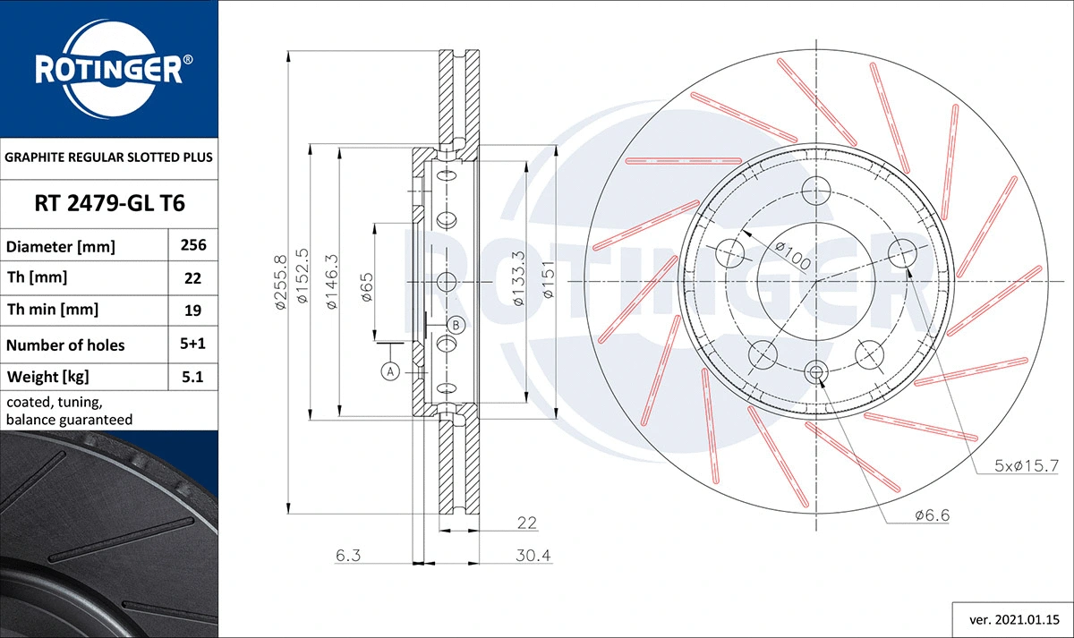 Brake Disc (RT 2479-GL T6)