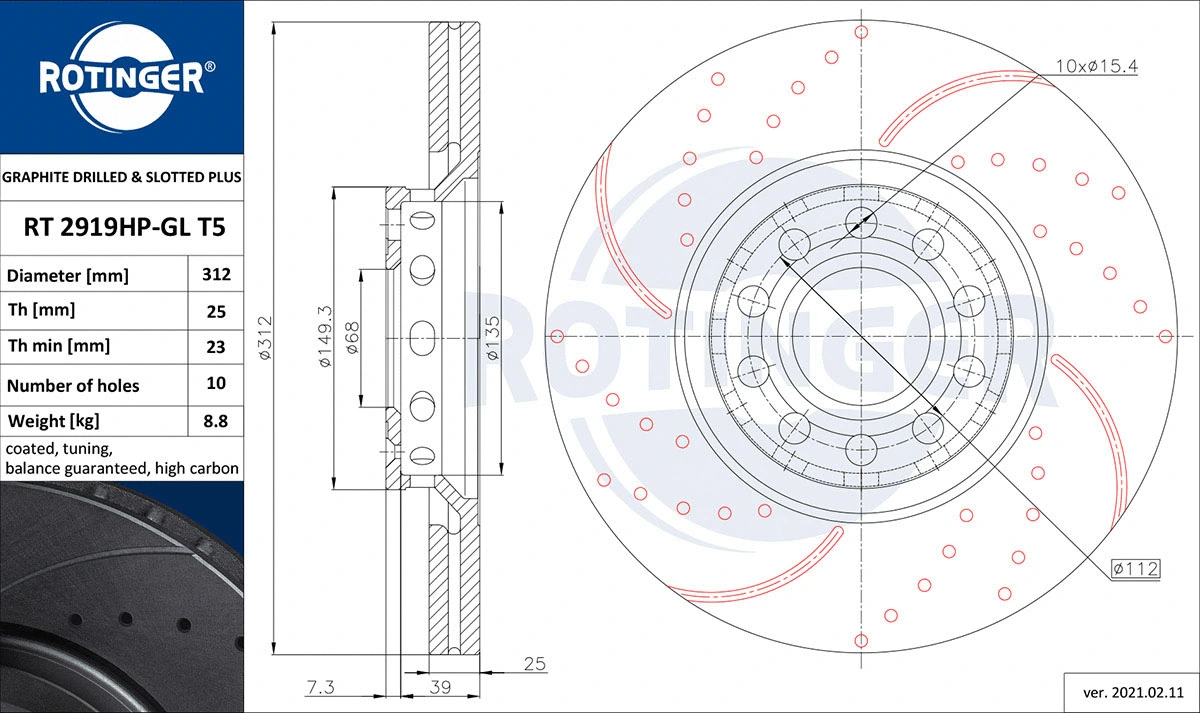 Brake Disc (RT 2919HP-GL T5)