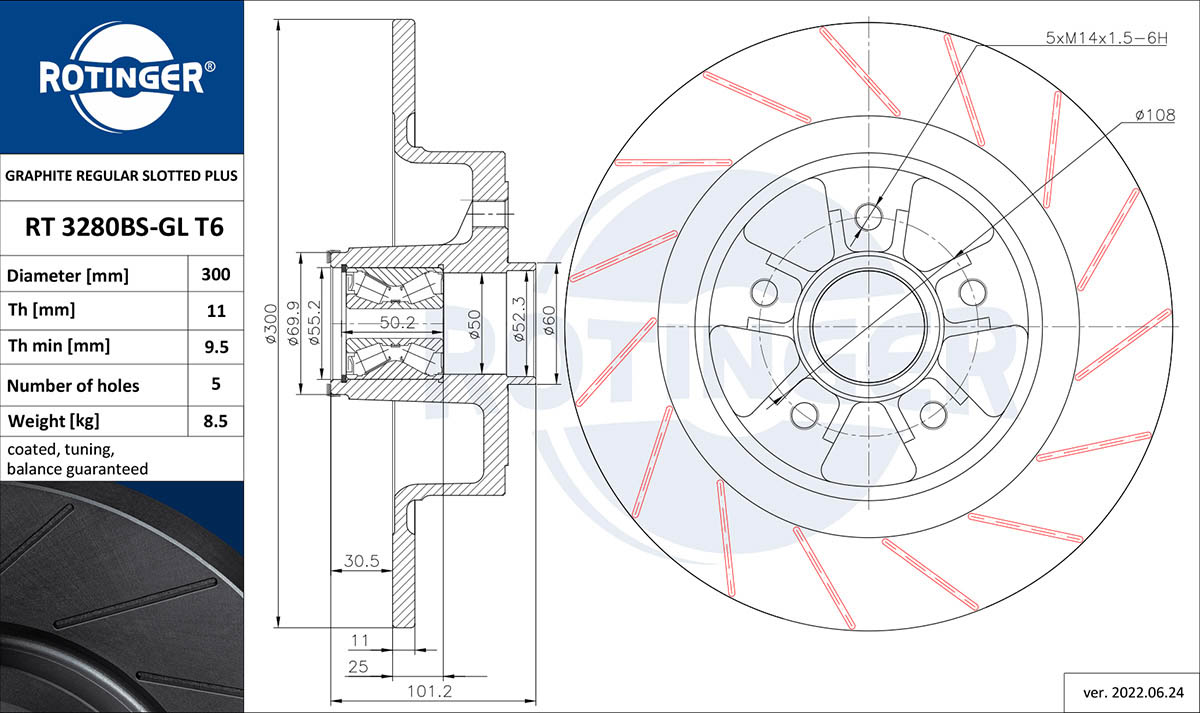 Brake Disc (RT 3280BS-GL T6)