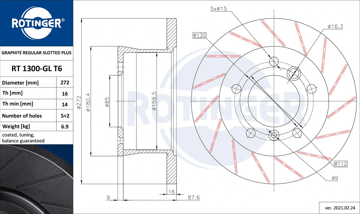 Brake Disc (RT 1300-GL T6)