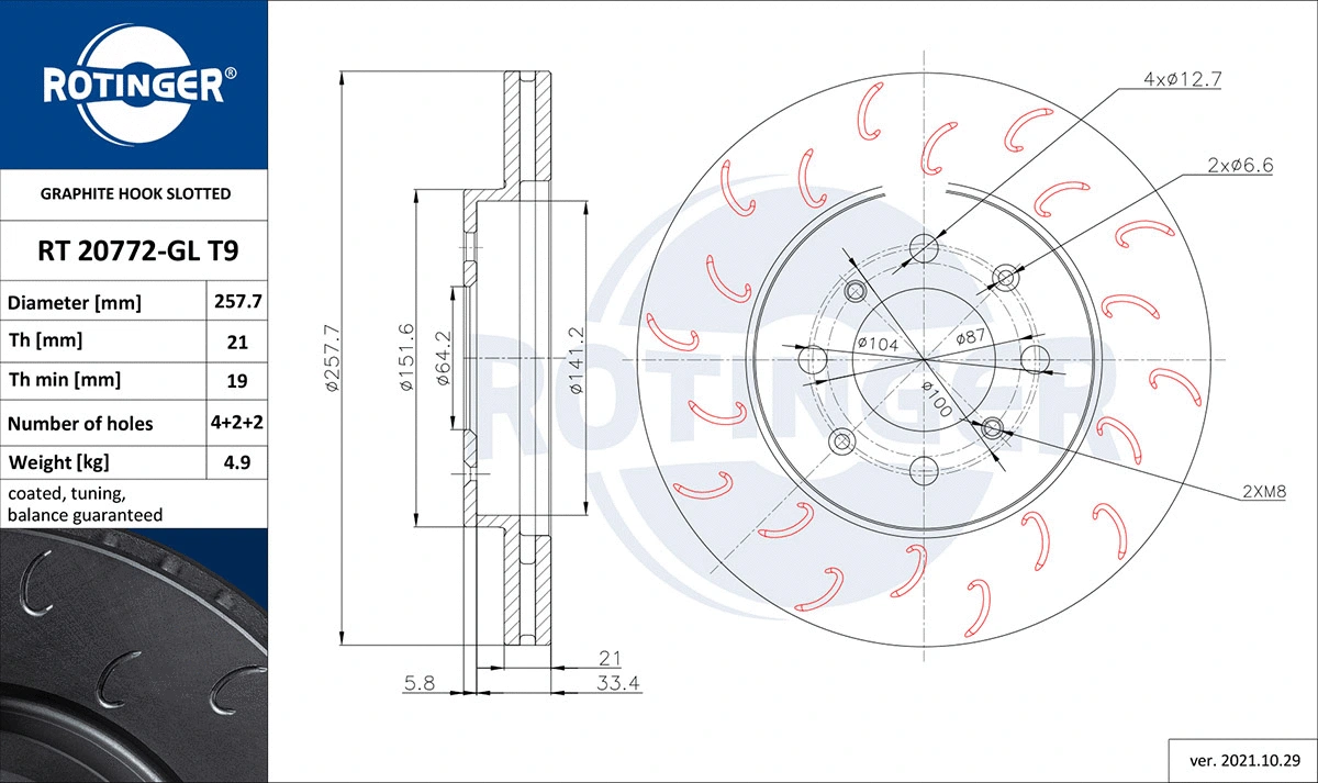 Brake Disc (RT 20772-GL T9)