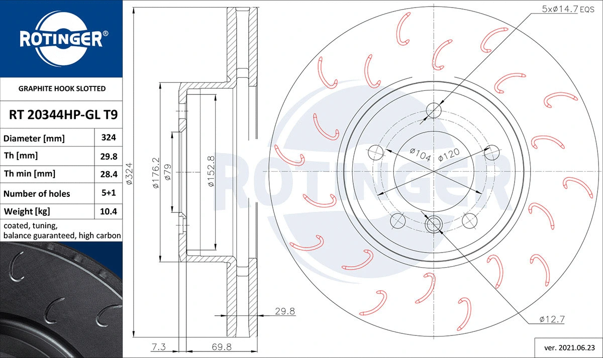 Brake Disc (RT 20344HP-GL T9)