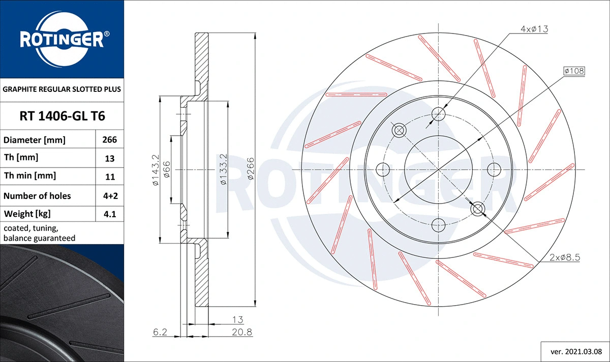 Brake Disc (RT 1406-GL T6)