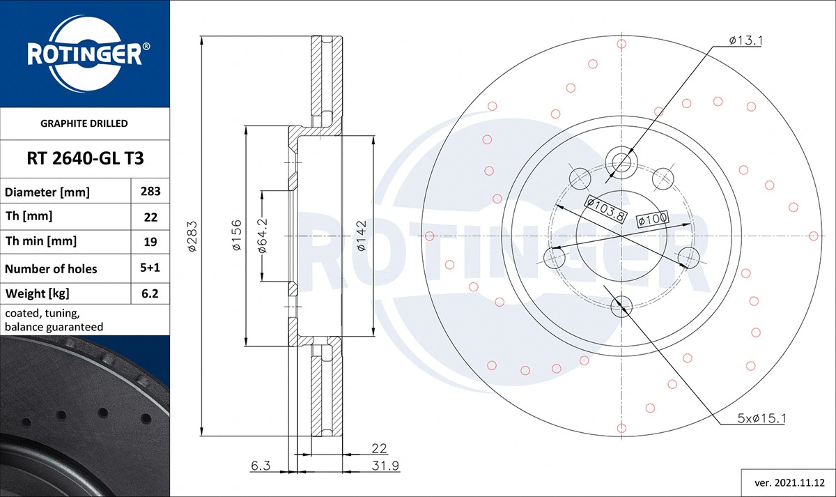 Brake Disc (RT 2640-GL T3)