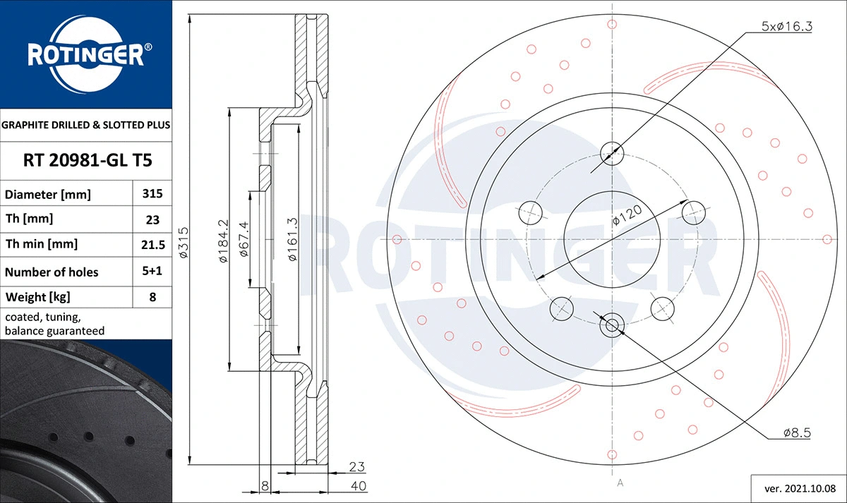 Brake Disc (RT 20981-GL T5)