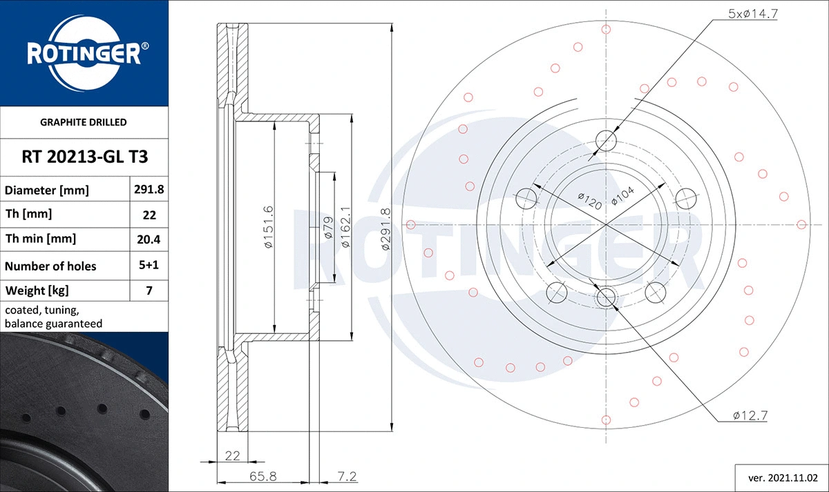 Brake Disc (RT 20213-GL T3)