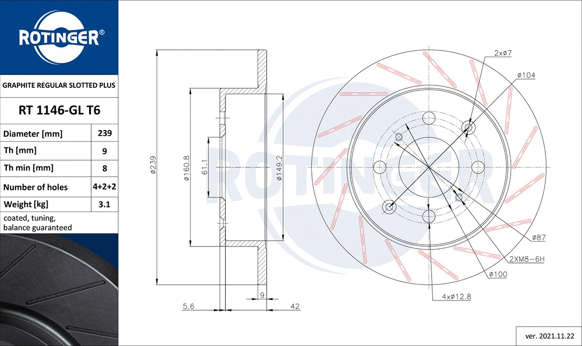 Brake Disc (RT 1146-GL T6)