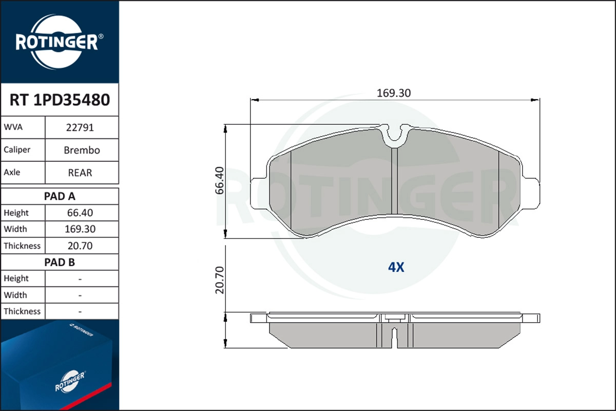 Brake Pad Set, disc brake (RT 1PD35480)