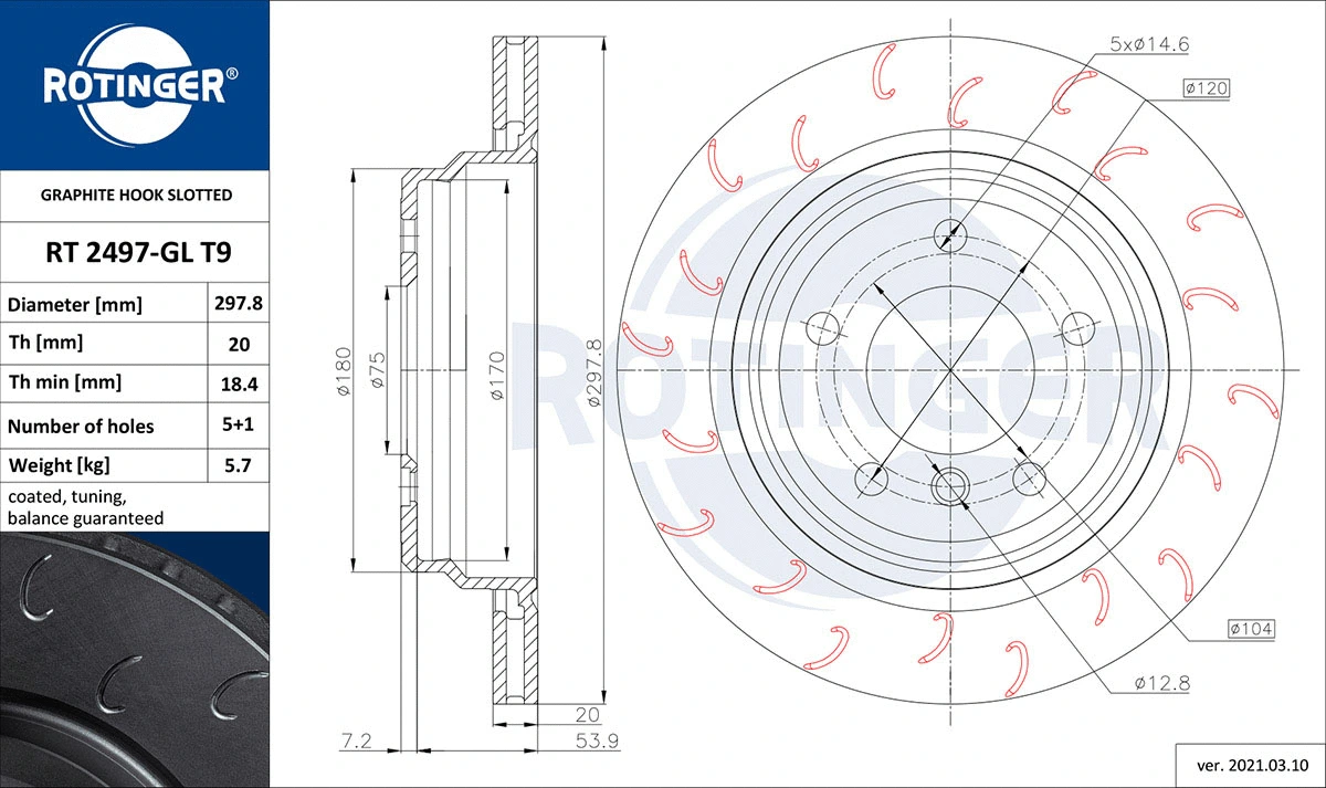 Brake Disc (RT 2497-GL T9)