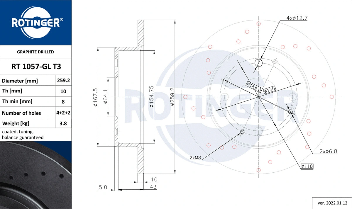 Brake Disc (RT 1057-GL T3)