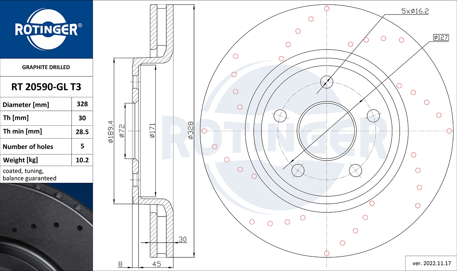 Brake Disc (RT 20590-GL T3)