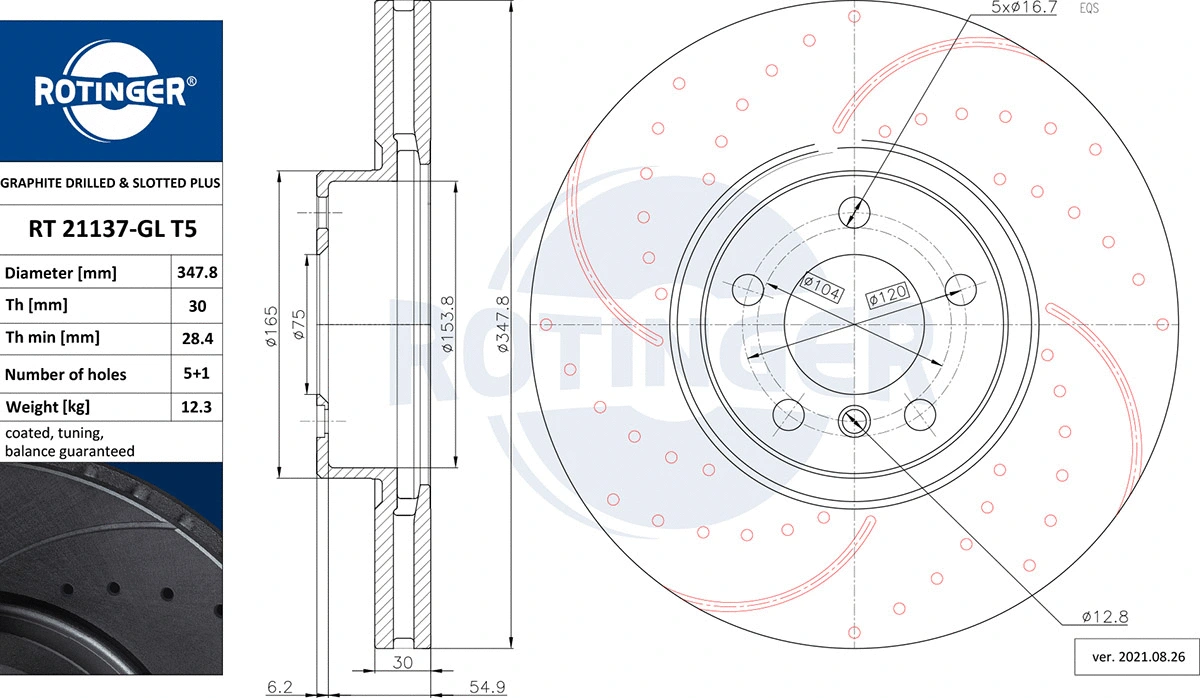 Brake Disc (RT 21137-GL T5)
