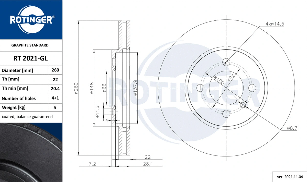 Brake Disc (RT 2021-GL)