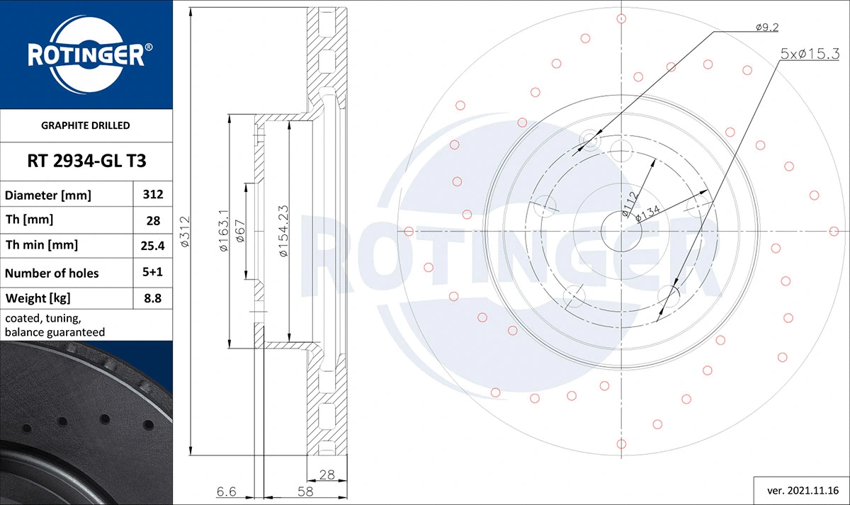 Brake Disc (RT 2934-GL T3)