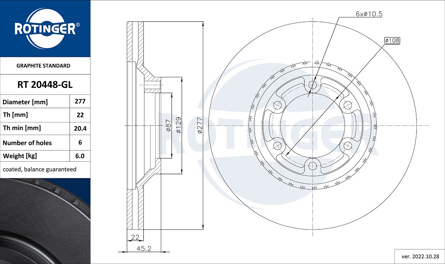 Brake Disc (RT 20448-GL)