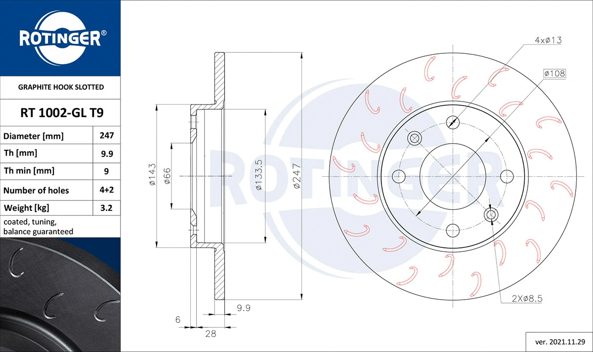 Brake Disc (RT 1002-GL T9)