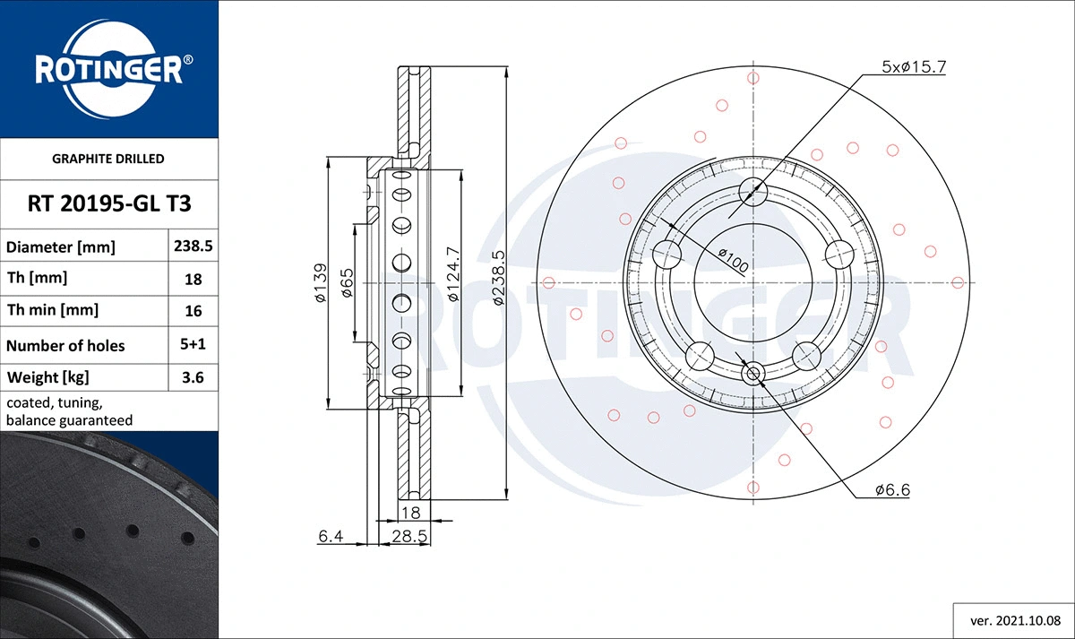 Brake Disc (RT 20195-GL T3)