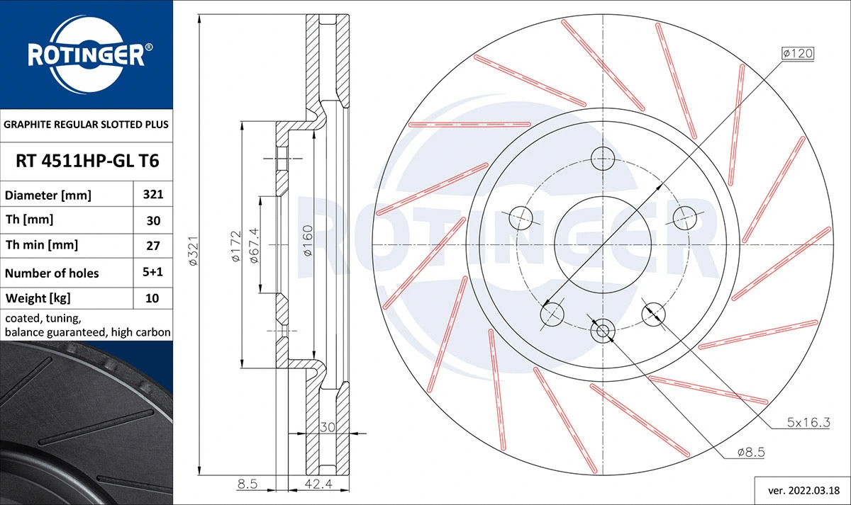 Brake Disc (RT 4511HP-GL T6)