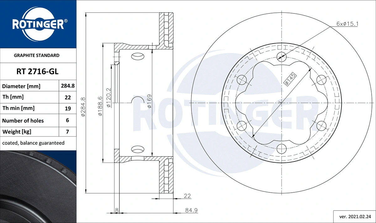 Brake Disc (RT 2716-GL)