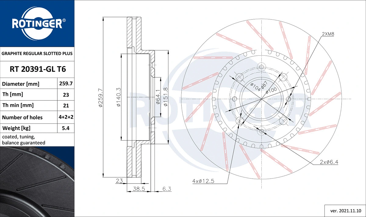 Brake Disc (RT 20391-GL T6)