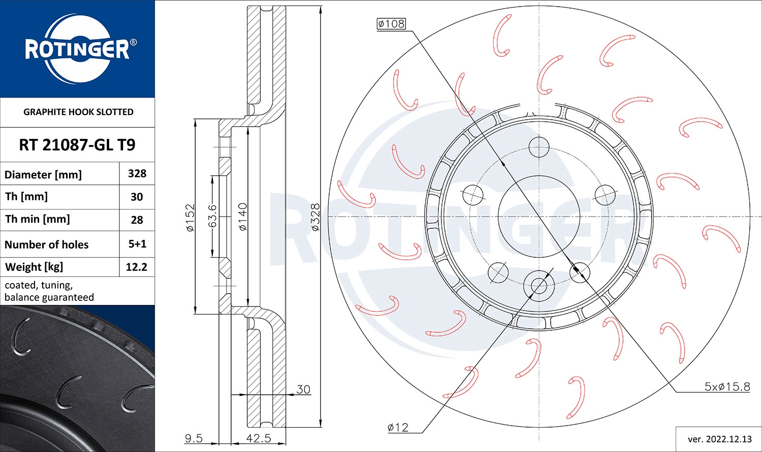 Brake Disc (RT 21087-GL T9)